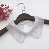 Double Layer Embroidered Bead Collar Decorative Dress Fake Collar Blouse Sweater Detachable Shirt Collar Lapel Women Top Collar
