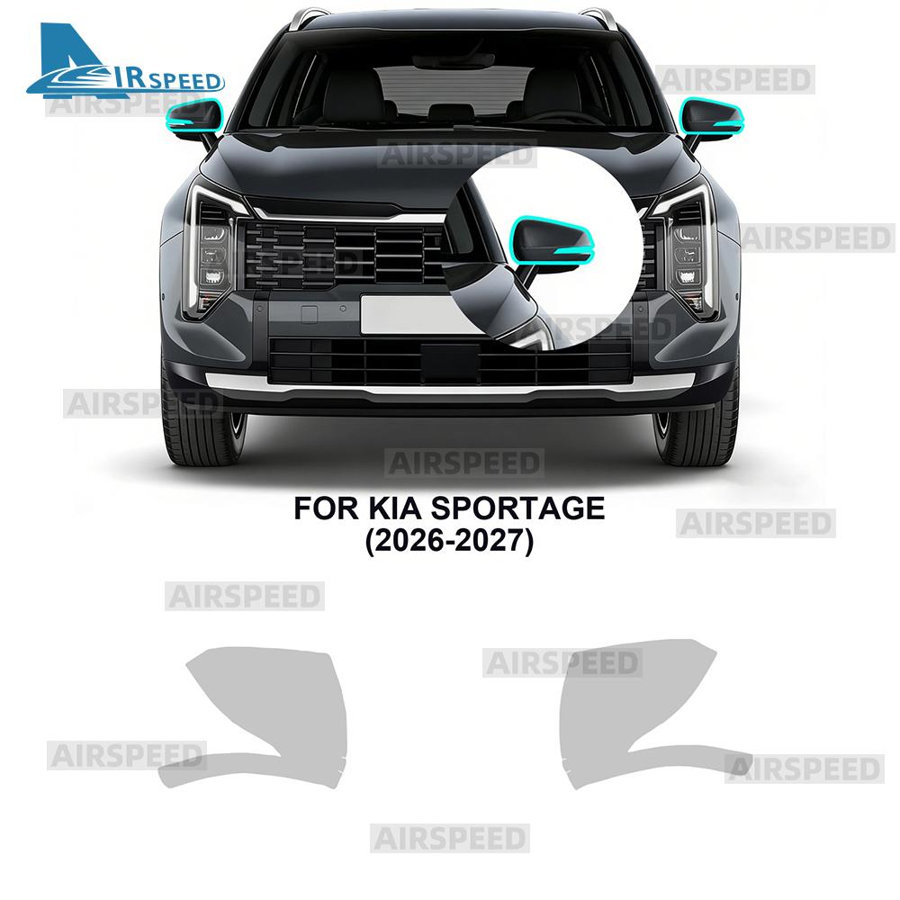 TPU Protective Film for Kia Sportage NQ5 2026-2027 – Clear or Smoked for Headlight, Rearview Mirror, B Pillar Covers
