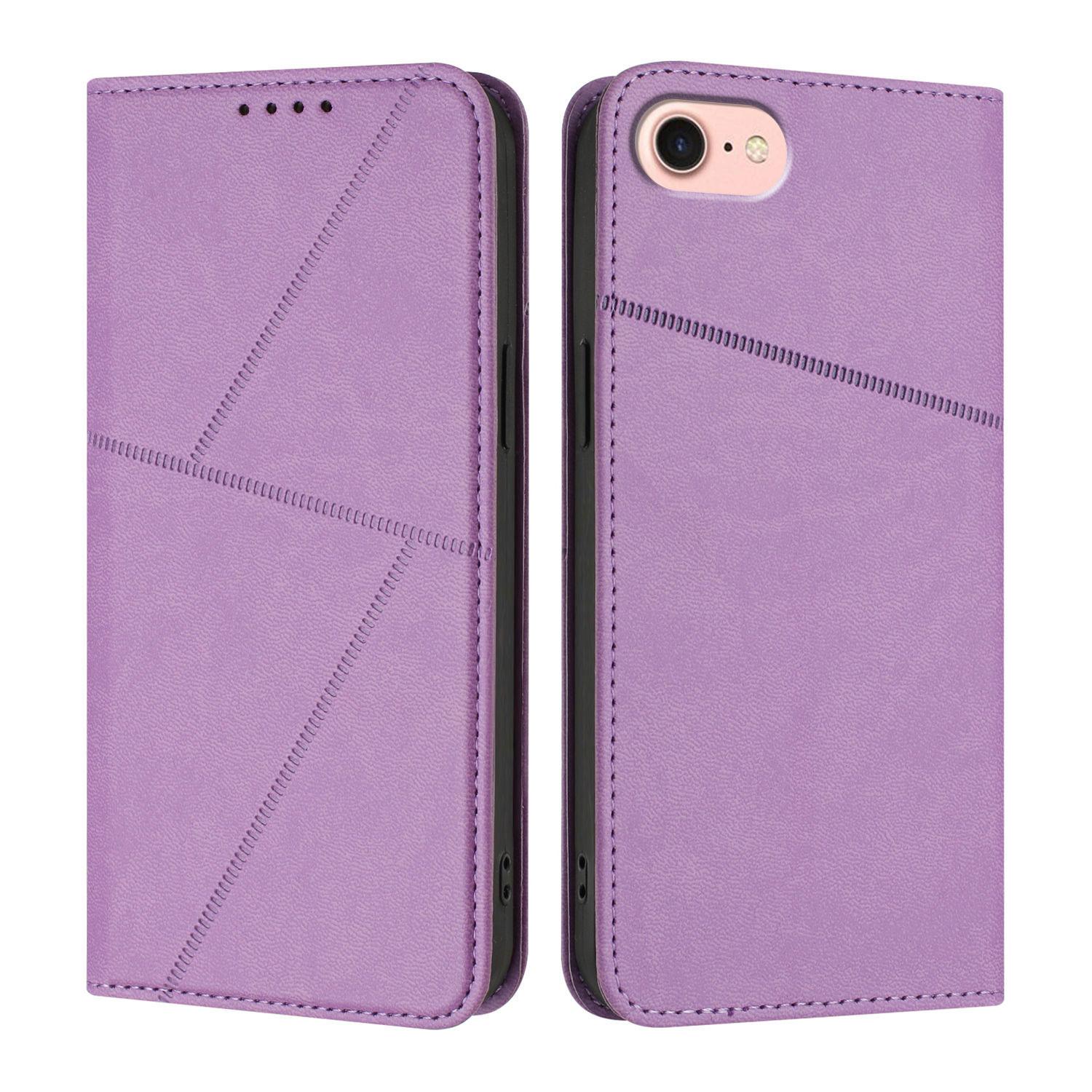 

Чехол-кошелек для iPhone 16e с магнитной застежкой, кожаный откидной чехол для телефона с подставкой Purple