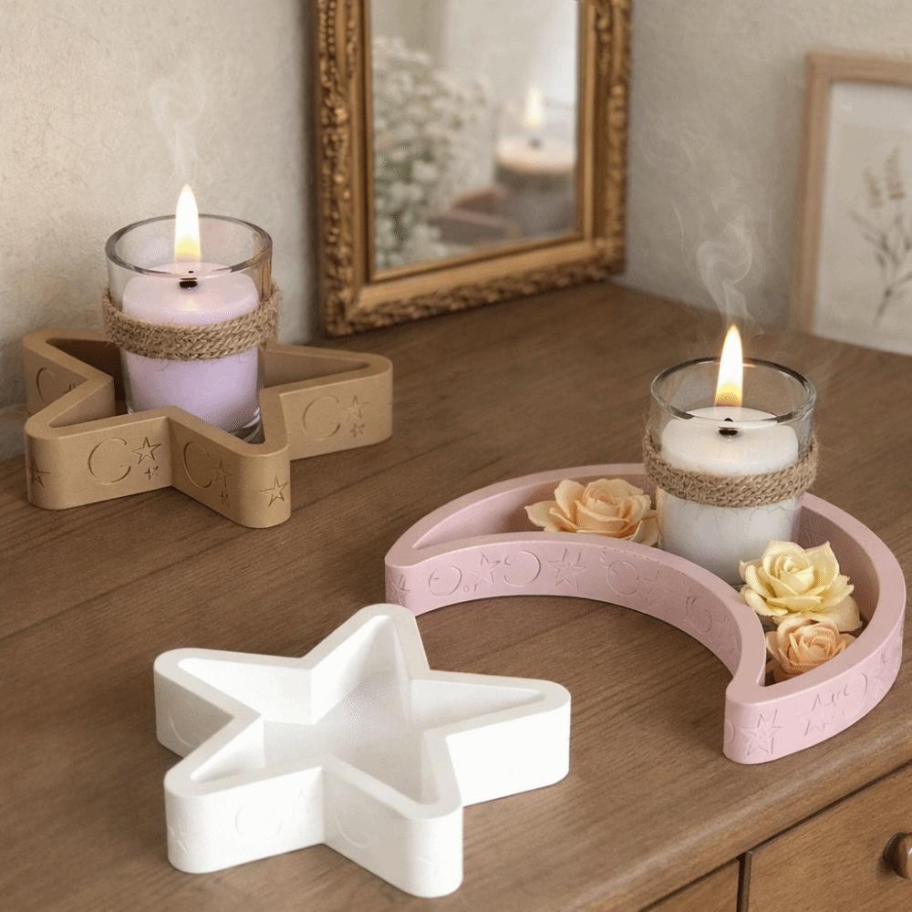 Non-Stick Candlestick Mold High Temperature Resistance Plaster Molds  Party Decoration