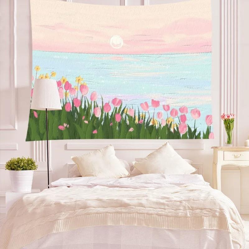 Декоративный гобелен «Цветы тюльпанов» для стен дома — фото 3