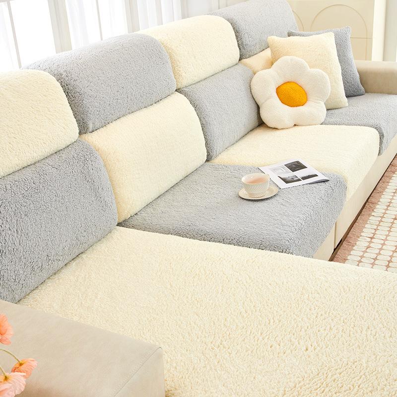 Sofa Cover Elastic All-inclusive New Winter Plush Thickened Sofa Cushion Cover Cover Universal Lazy Sofa Hats