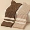 1 Paar Socken Gestreifte Lange Socken Sommer Dünne Mittellange Socken Schmale Wadenstrümpfe Bequem Atmungsaktiv Japanischer Stil Vintage Socken