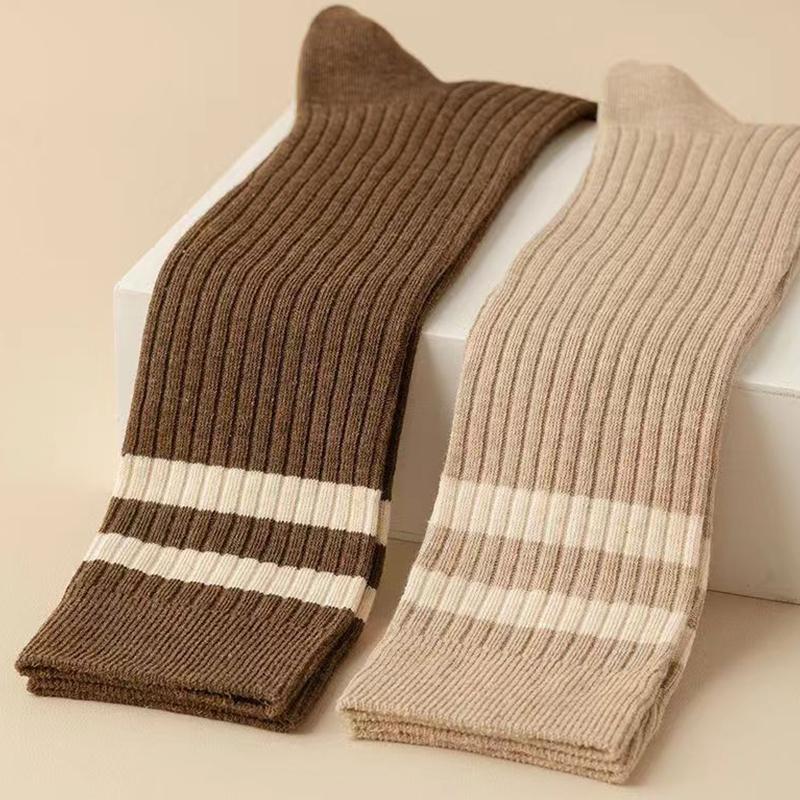 1 Paar Socken Gestreifte Lange Socken Sommer Dünne Mittellange Socken Schmale Wadenstrümpfe Bequem Atmungsaktiv Japanischer Stil Vintage Socken