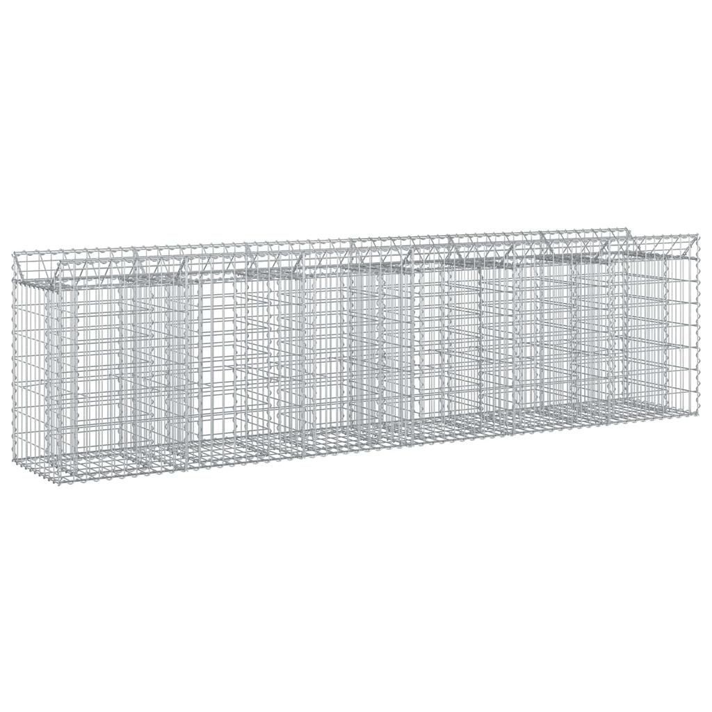 Gabion Raised Bed Set 2 Pcs Silver