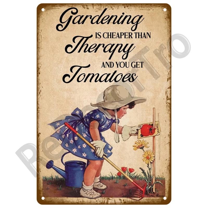 Metal Sign For Bar Home Wall Decor Art Tin Signs Flower Poster Gift Birds Vintage Metal Plaque Plates Decor Garden Flower Rules