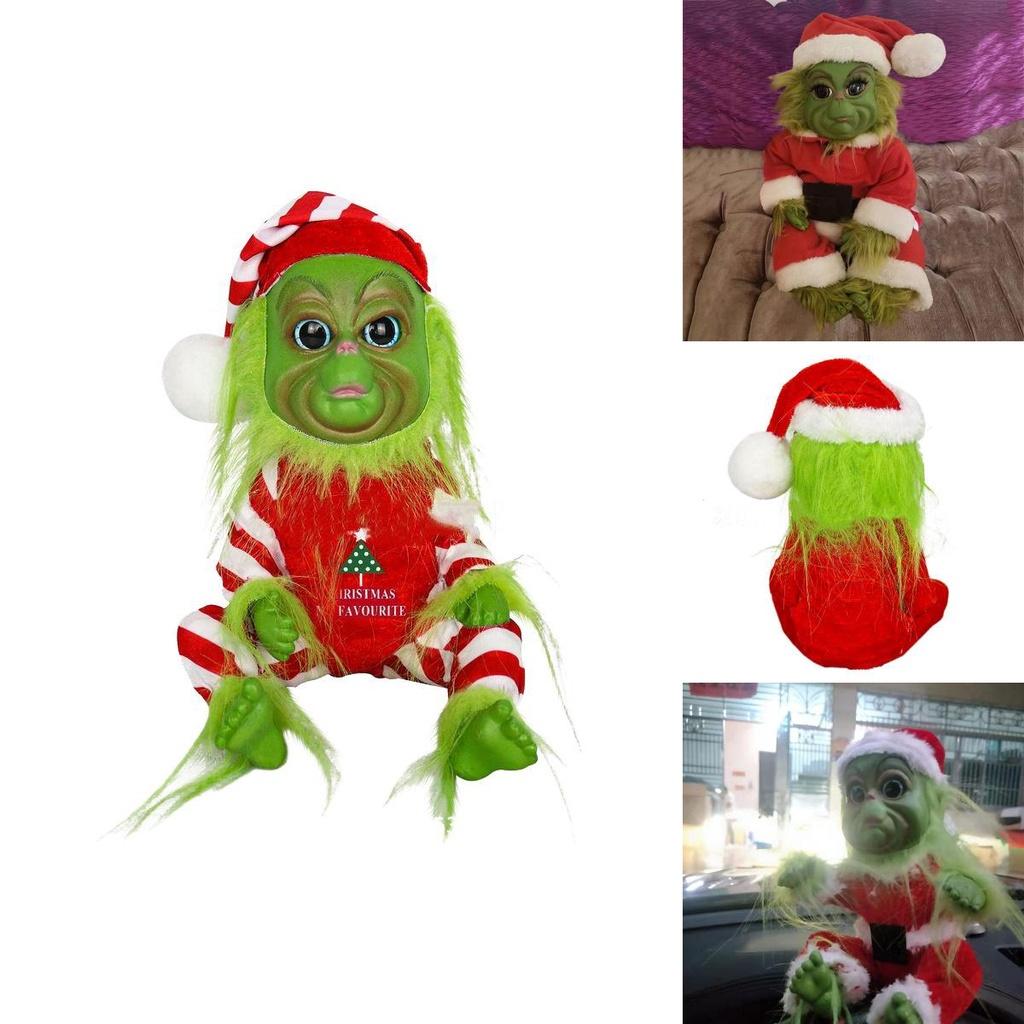 Adorabilă Păpușă Grinch de 20 cm Jucărie de Pluș Umplută Perfectă Pentru Decor de Sărbători