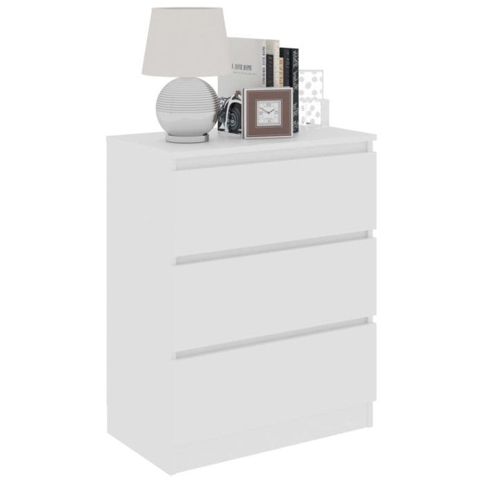 VidaXL Buffet Blanc 60x35x76 cm Bois d'ingénierie