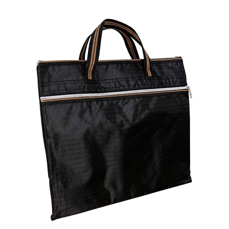 Waterproof Oxford A4 Tote: Large Capacity Document & Conference Briefcase with Zipper.