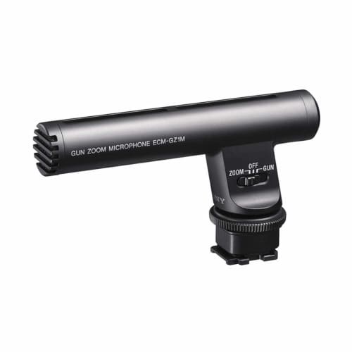 

SONY Camera Microphone Gun Zoom Microphone Zoom Linked, Sharp Directionality (Switchable) Windscreen Included ECM-GZ1M