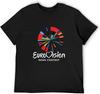 Eurovision Song Contest 2023 Printerval UK T Shirt Bedruckt Damen Men's Sommer Cotton Logo Casual Tee T Shirt Black