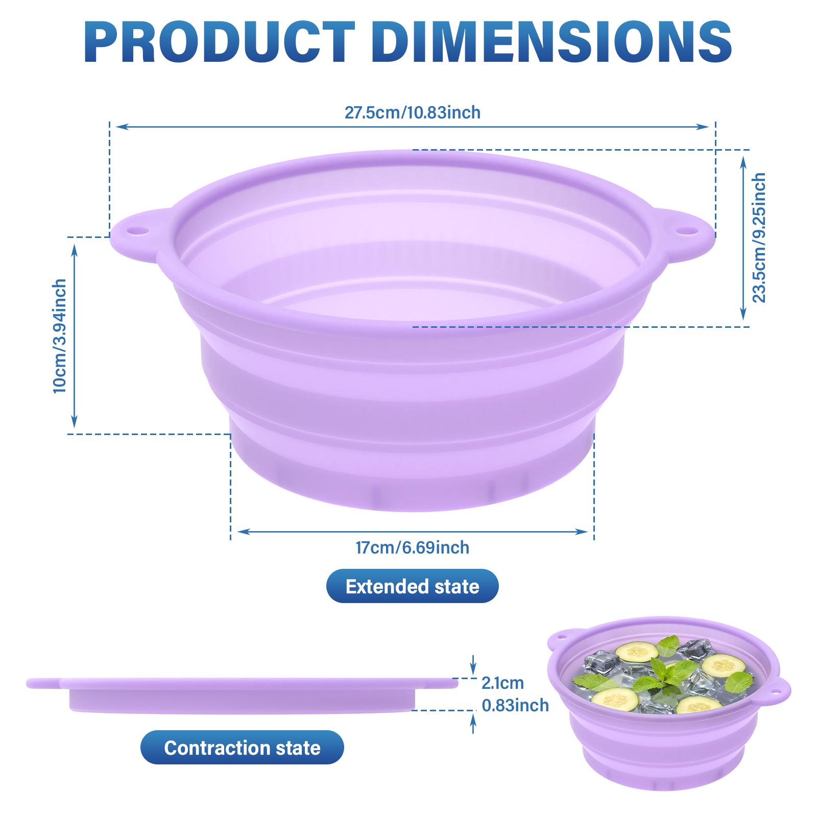 

Foldable Facial Ice Bath Bowl Silicone Cooling Facial Washing Basin with Built in Icetray Travel Portable Beauty Skin Care Tool