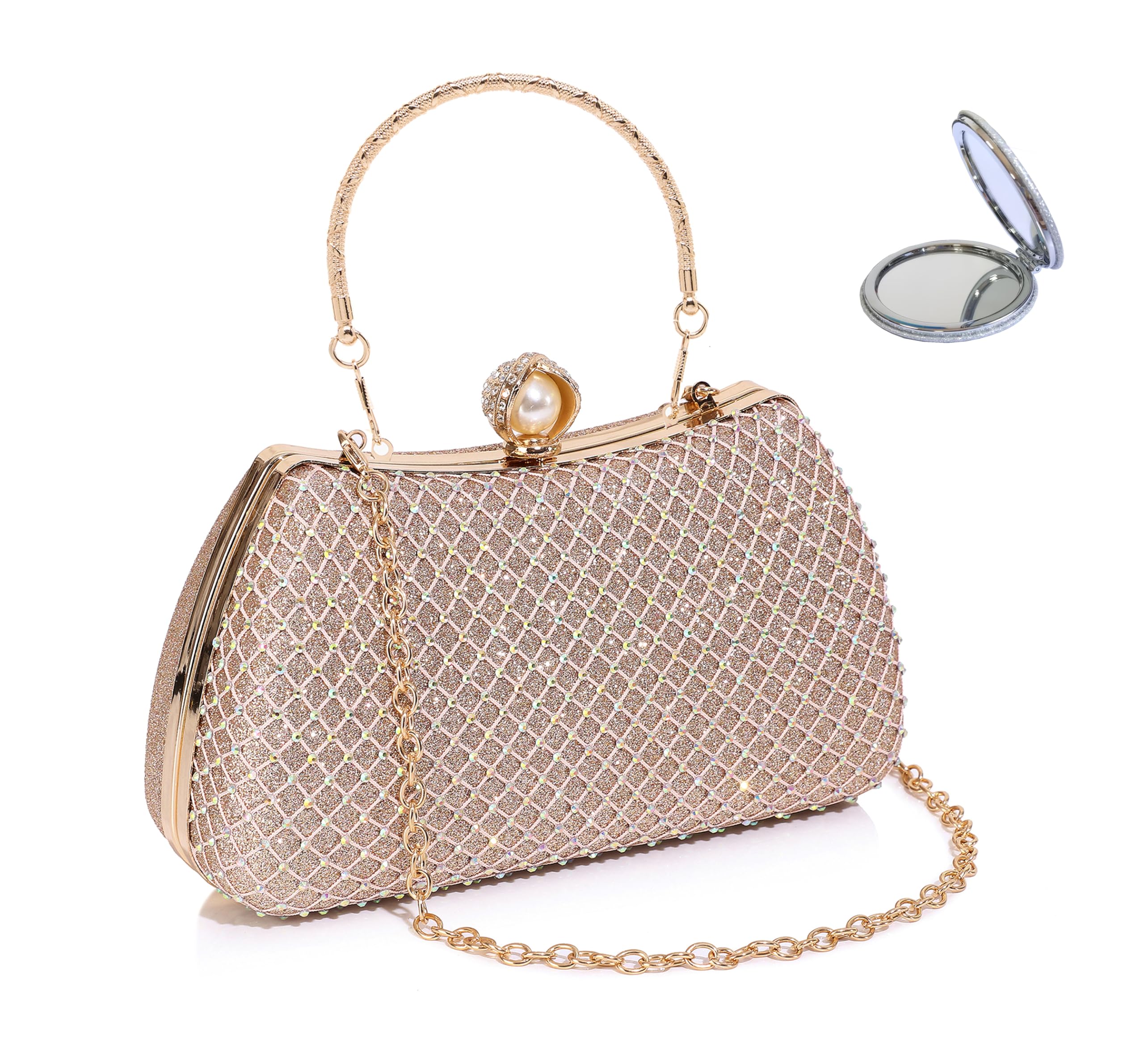 

СУМКА-КЛАЧ ДЛЯ ВЕЧЕРИНКИ SHIMMER, Клатч, Свадебная Сумка, Сумка на Плечо 3-в-1, Серебристая, Идеально Подходит для After-Party, Приемов, Выпускных и Многого Другого