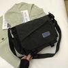 Casual Nylon Crossbody Bag for Women Large Capacity Adjustable Wide Strap Messenger Bag Daily Travel Shoulder Bags Ins Versatile Student Mailman Bag