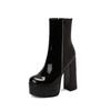 Women High Waterproof High Heels Pumps Square Toe Platform Shoes Lady Dress Party Sexy Shoes Plus Size