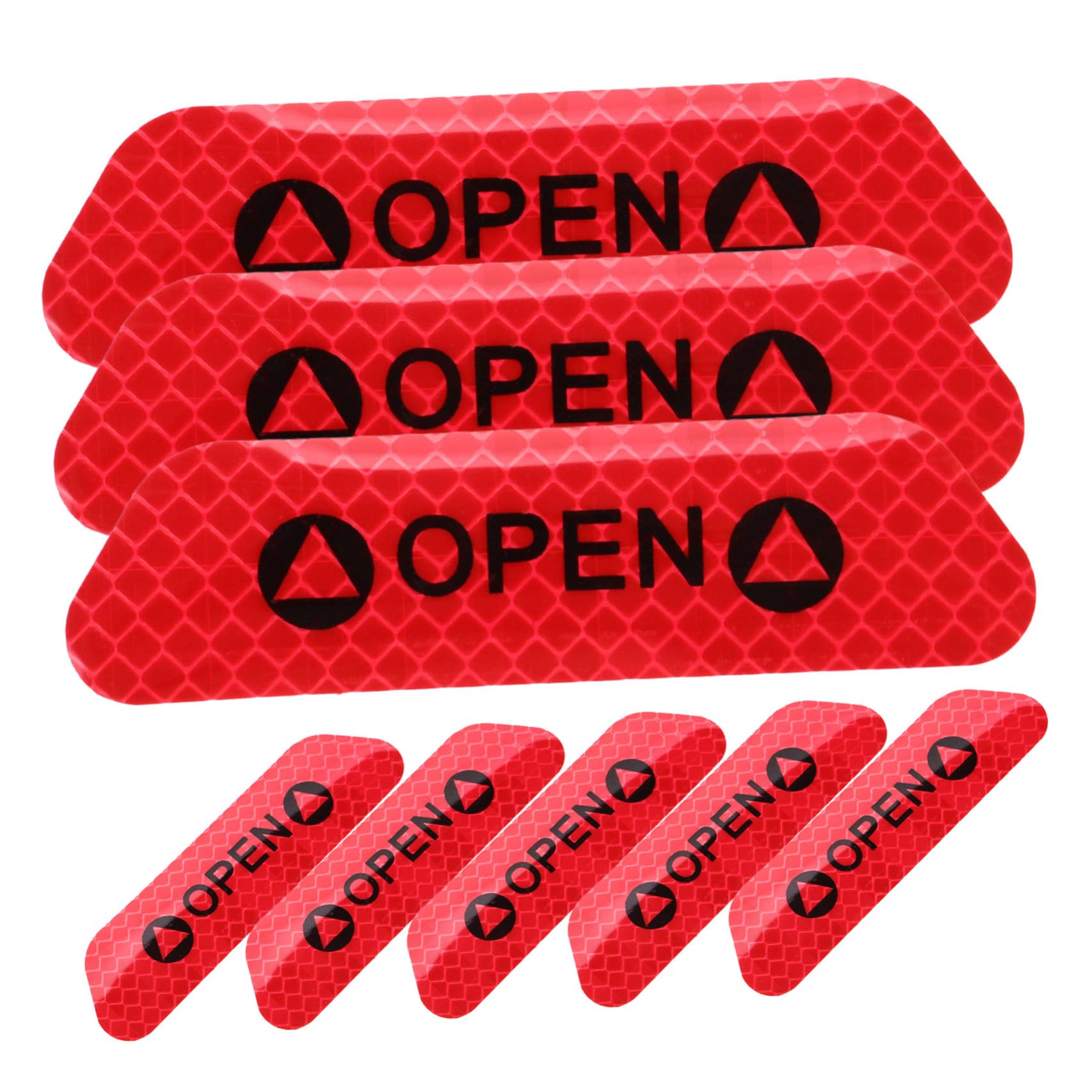 

VINTORKY 8PCS Car Reflective Sticker Door Open Prompt Sticker Car Door Warning Sticker Auto 9.20X2.50X0.10CM красный