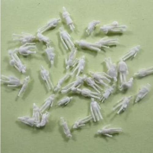 [No-Brand Product] Perfect for this set of 100 unpainted humanoid random white railway and architecture models, 1:200 scale (approximately 10mm)