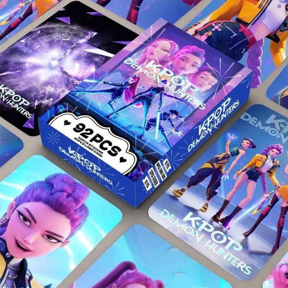 K-pop Demon Hunters Photocard Set of 60 Photocards and 32 Stickers Unofficial Goods Kedehun Hunttrix