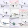 Copper Plated Charms Beads Zircon Pendants Fit Original Bangle Bracelet Making For Woman Jewelry Gift