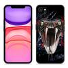 Tier Schlange Handyhülle für Apple iPhone 12 13 Mini 11 14 15 Pro Max 7 8 Plus X XR XS SE 2020 2022 Schwarze Silikonhülle