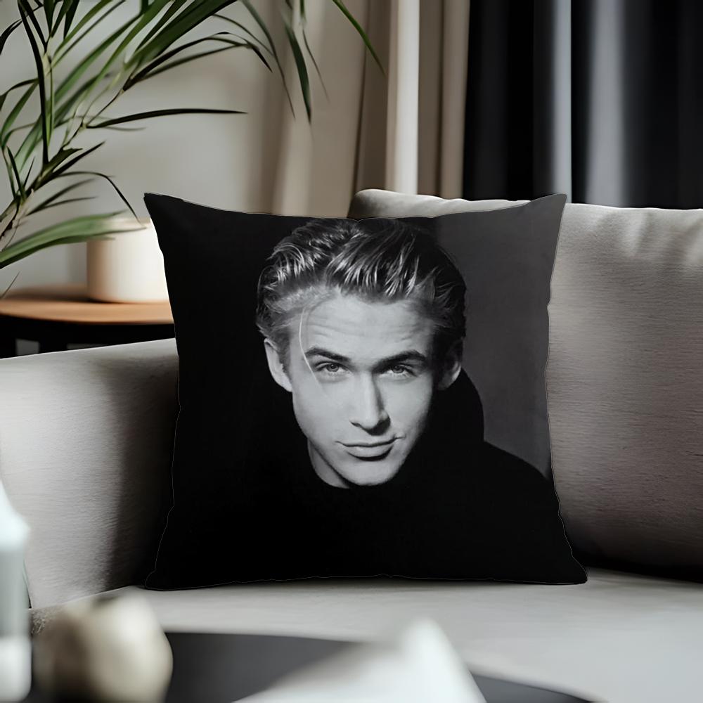 Trending Rryan Goslingew Cushion Cover Antidustmite Pillowcase Invisible Zipper Silky Short Plush Sofa Cushion Cover