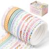 10 Rolls Washi Tape Set Adhesive Decoration Stickers Scrapbooking Diary Stationery School Supplies DIY Craft Notebook Washi Tape