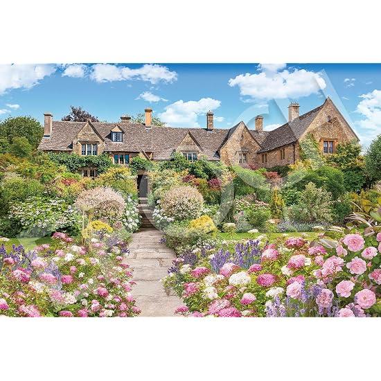 EPOCH 1000-Piece Jigsaw Puzzle Scenic Landscapes: Flower Garden in the Cotswolds - UK (50×75cm) 09-0