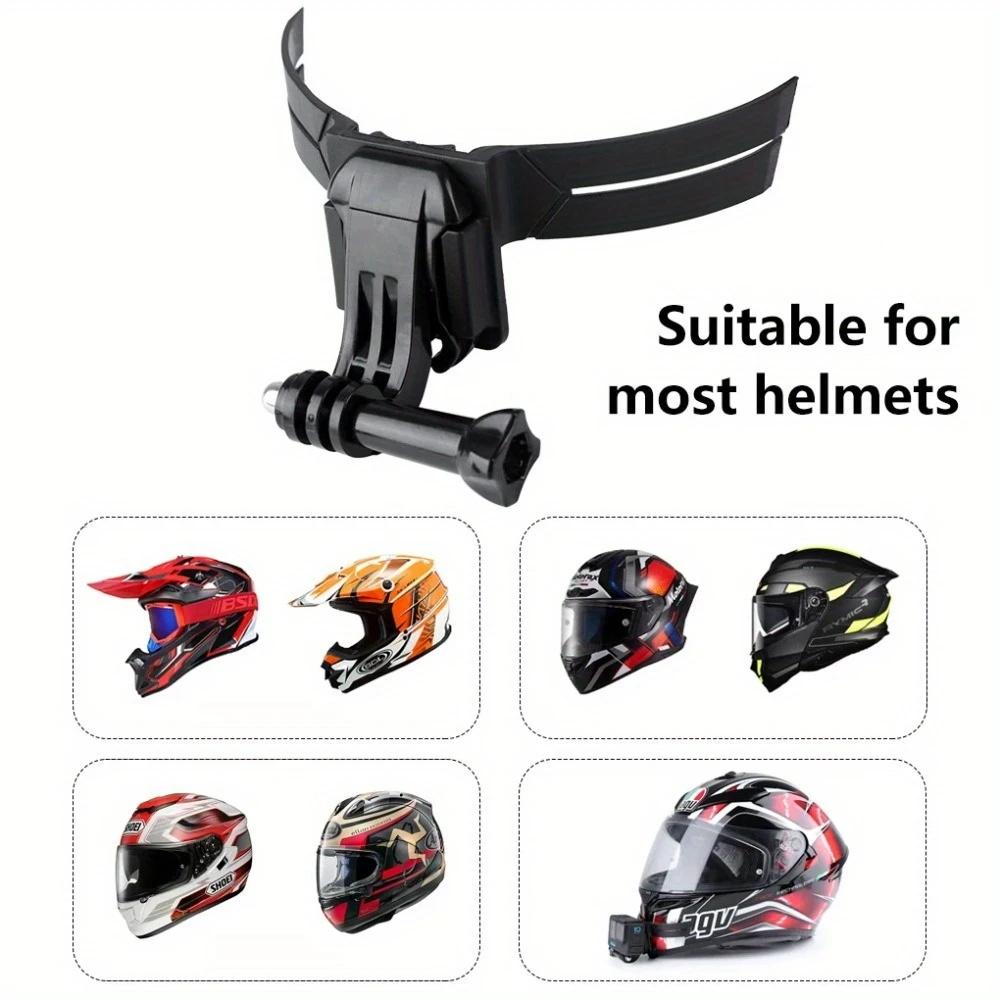 Universal Adjustable Action Helmet Mount] Motorcycle Helmet Chin Mount for Action Camera - Full-Face Helmet Camera Bracket