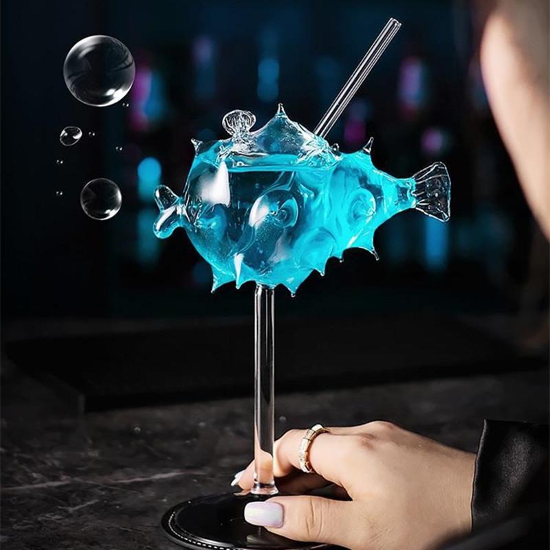Creatieve Glazen Cocktailbeker Bar Mengbeker Set Martini Champagne Wijnbeker Vogel Lichaam Beer Wereldbol Drankbeker Feest
