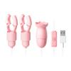 Nipple Clamps Vibrator Breast Massage Tongue Licking Sucking Vibrating Clit Stimulator Female Maturbator Adult Sex Toy For Women