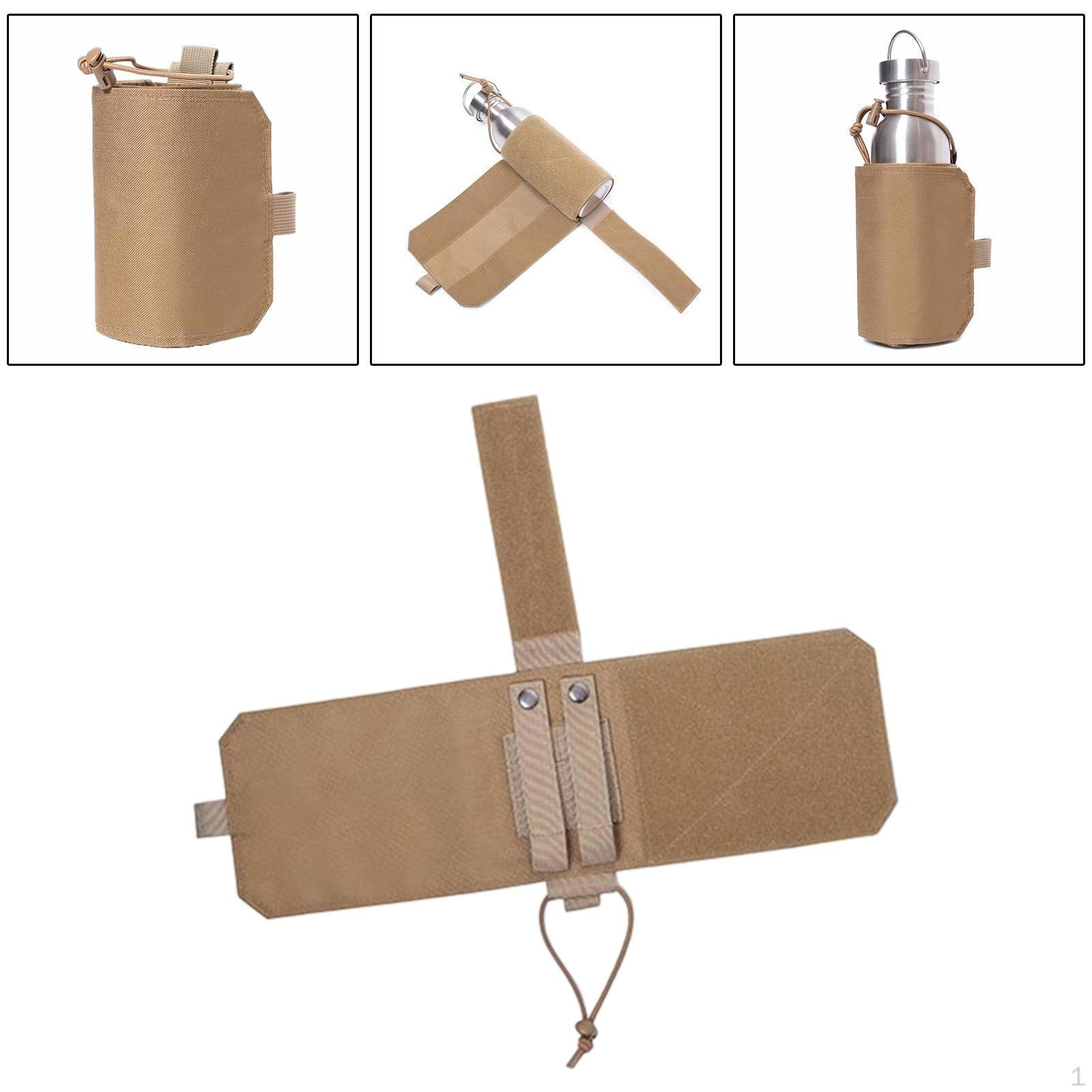 

Belt Bottle Holder Pouch Convenient Compact Waist Hanging Sturdy for Backpacking Hiking хакі