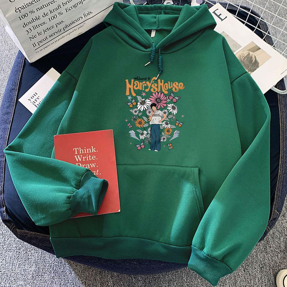Harrys House Hoodie Cartoon Fashion Sweatshirt Graphic Printing Pullovers Autumn/winter Fleece Hoody Prevalent Casual Clothes
