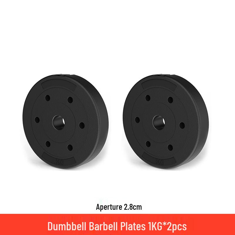 Rubber-Coated Dumbbell Plate with Hand Grips for Home Fitness