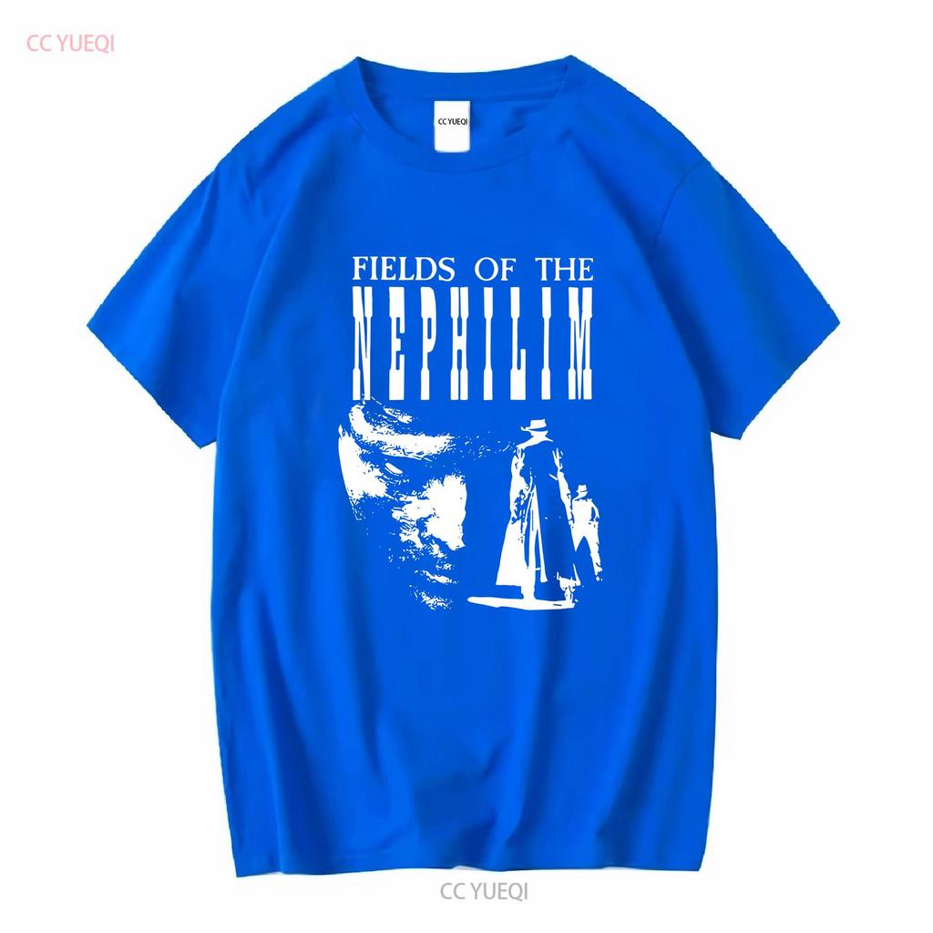 Fields of the Nephilim Black Cotton T Shirt Up To 5XL 5 Styles Long or Short Sleeves Vintage Washed Top For Everyday Wear