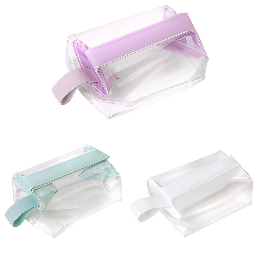 Clear Toiletry Bags with Magnetic Closure PVC Makeup Bag Leak-proof Large Capacity Cosmetic Pouch for Women Men Traveling