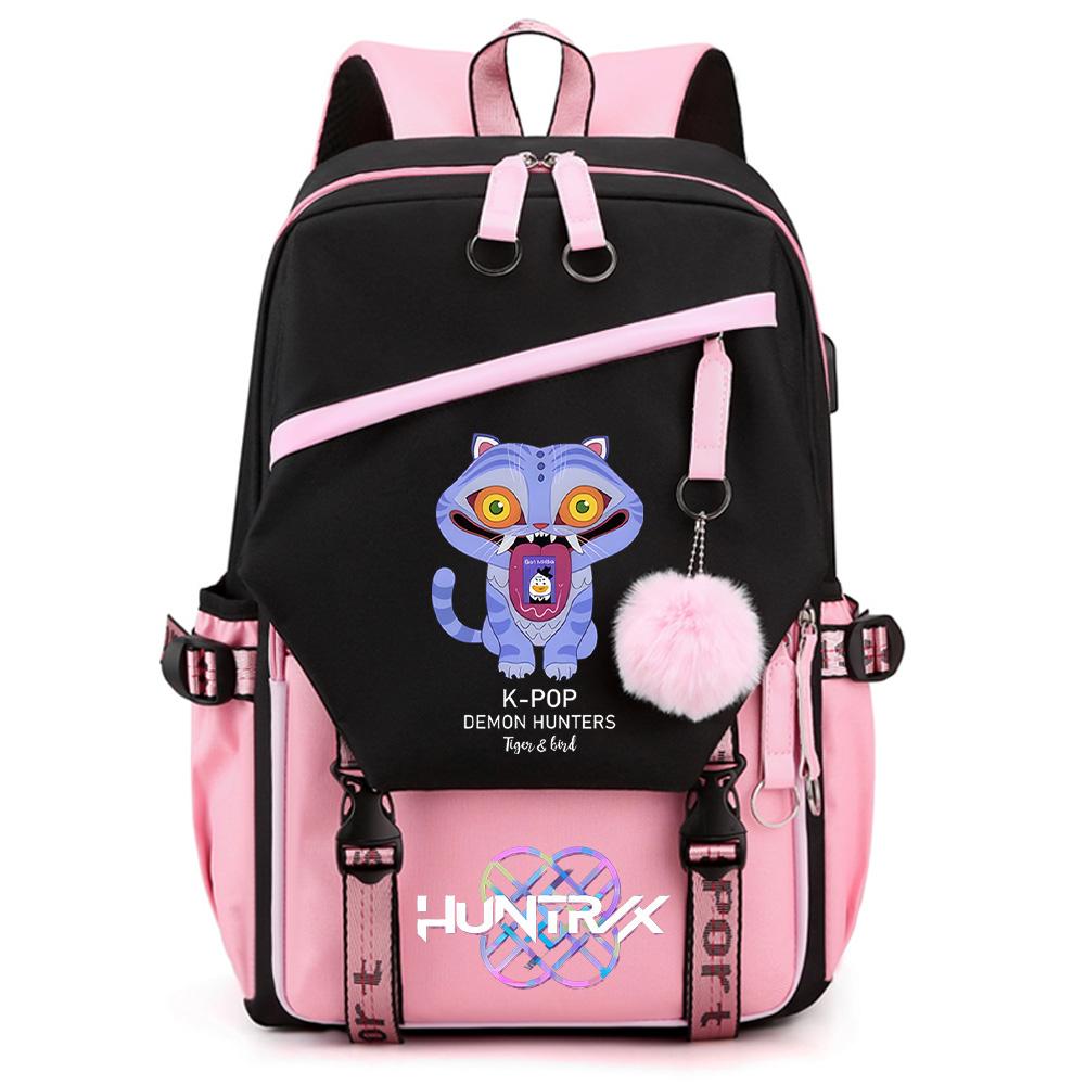 Sac à dos grande capacité imprimé Chasseurs de Démons Anime Kpop pour Adolescent Étudiant Fille Garçon Retour à l'École Sac à Livres Cadeau Enfant Femmes Sac de Voyage Imperméable