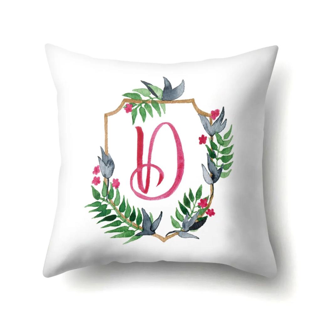Creative Wreath Letter Pillowcase Office Cushion Cover Living Room  Waist