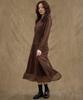 MANAVIS7 Chiffon Leopard Maxi Dress [Brown]