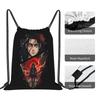 Custom Attack On Titans Drawstring Bags Men Women Lightweight Manga Sports Gym Storage Backpack