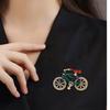 European and American Rhinestone Creative Bicycle Brooch, Fashionable, Drip Oil Brooch, Women's Clothing Accessories, Handbag Bicycle Chest Flower