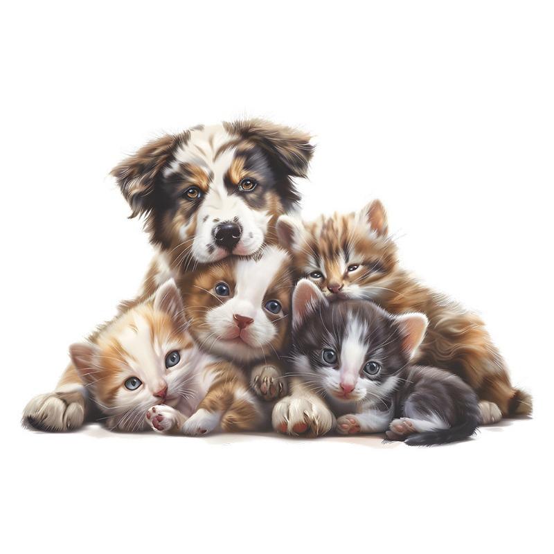 Cartoon Cute Puppy Children's Bedroom Entrance Hall Dormitory Home Decoration Wall Stickers Self-adhesive