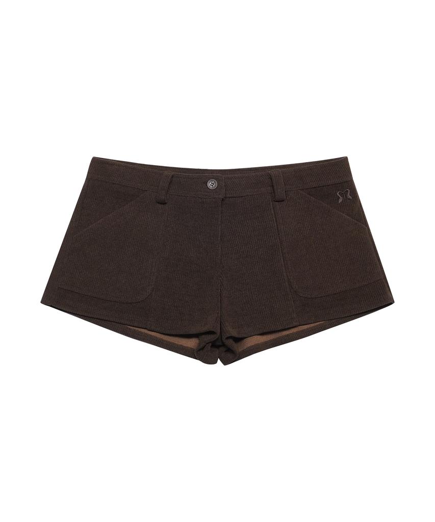 Mileko Low Corduroy Shorts Brown