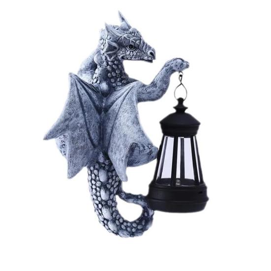 Svítící objímač stromů Drak Zahradní dračí socha se solárním světlem Pryskyřičná středověká fantasy dračí socha pro venkovní zahradní dekoraci Dárek pro milovníky draků