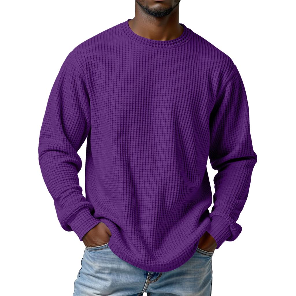 Men's Knit Casual Collar Pullover - Long Sleeve Daily Wear