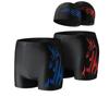 Men's Plus Size Swim Trunks & Accessories Set: Square Leg Swimwear, Fashion Goggles, Swim Cap