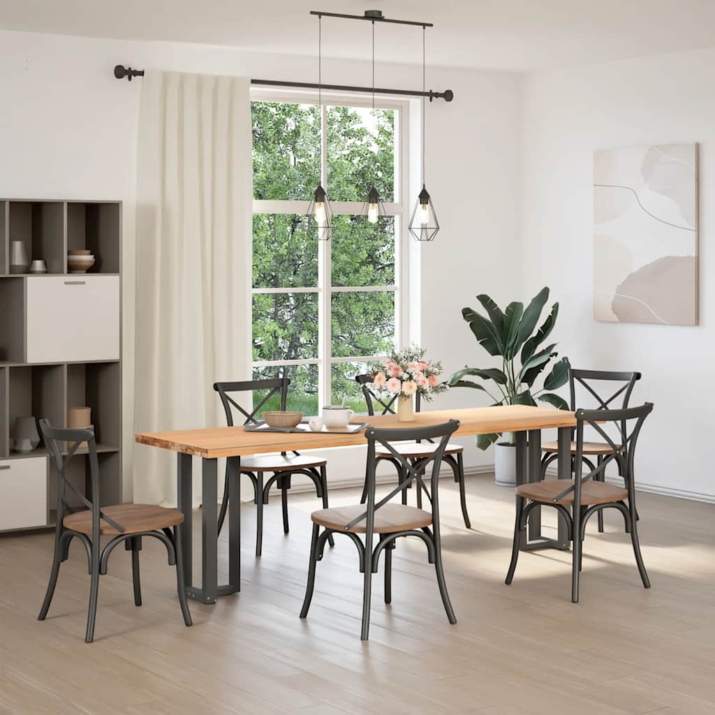 Vidaxl Nogi Do Stołu Konsolowego, 2 Pcs., Antracyt, 38X25X(72-73) Cm