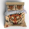 Tiger Art Decor Set - Home Display Soft Comfortable Duvet Cover Bedding Set Included 1*Duvet Cover & 2*Pillowcases gift