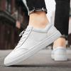 Neueste Herren-Freizeitschuhe aus Leder mit Schnürung, handgenäht, weiße Herrenschuhe, Skateboard-Tennisschuhe, Herren-Sneaker, modische Canvas-Schuhe