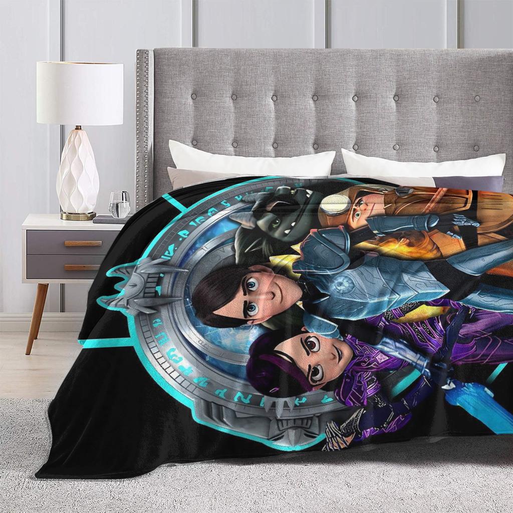 Coperta Trollhunters Tales Of Arcadia Calda Morbida Novità Peluche Coperta Plaid per Divano Sedia Divano Letto Copriletto da Viaggio Copriletto