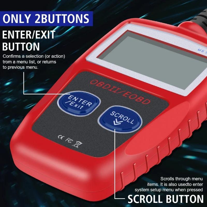 OBD2 Scanner with Multi-Language Support – Car Diagnostic Tool for Engine Check, Battery Test & Vehicle Code Reading